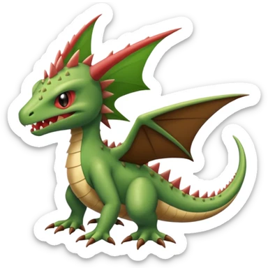 Larvitar-Flygon-Axew-fusion sticker