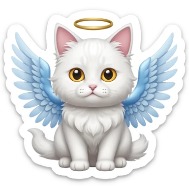 a cat with wings sticker