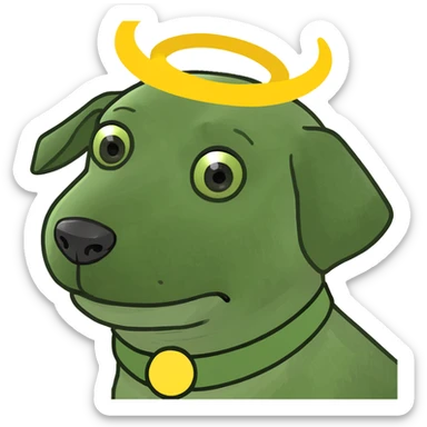 Cane con aureola  sticker