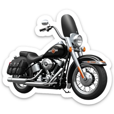 Harley Davidson heritage classic emoji sticker