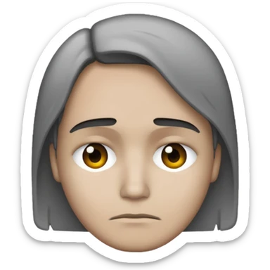 Make this emoji: 😔 but make it look like Microsoft  sticker