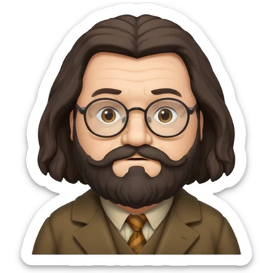 Professor Rubeus Hagrid wearing glasses sticker