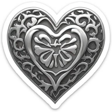 Chrome heart  sticker