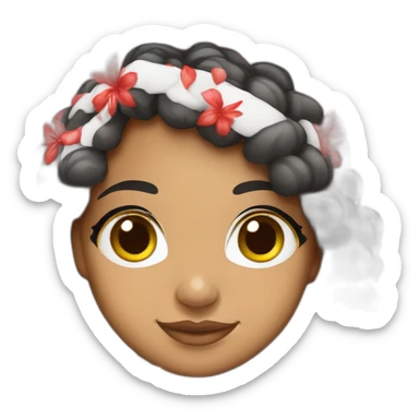 Tahitian Girl French Polynesia Flag sticker