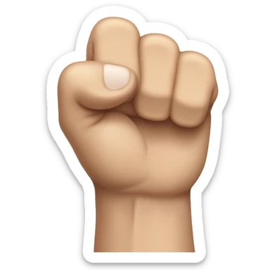 Fist extending thumb, pointer finger and ring finger  sticker