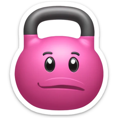 Kettlebell pink sticker