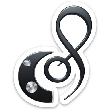 music note with a music disc sticker