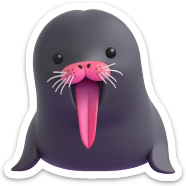 cute fur seal sticking out its tongue sticker