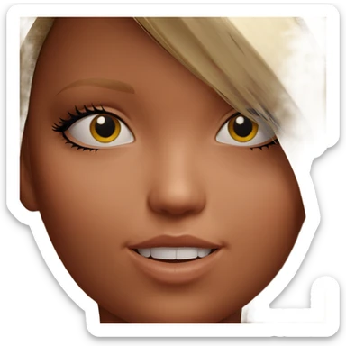 blonde girl with choker sticker