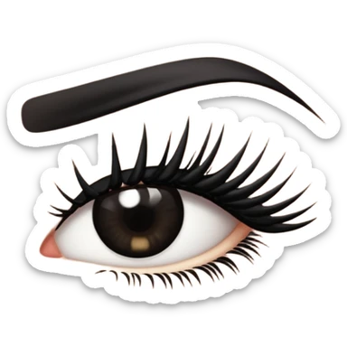 РЕресницы черные в стиле айфон sticker