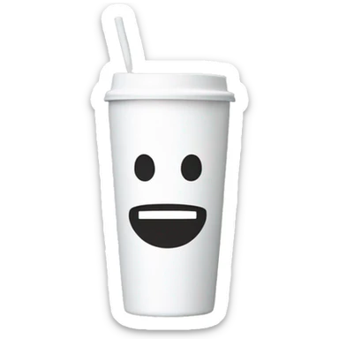 White tumbler for coffee with text Jacquemus on it sticker