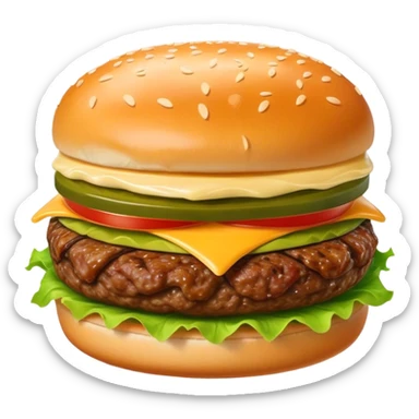 mcdonald's burger sticker