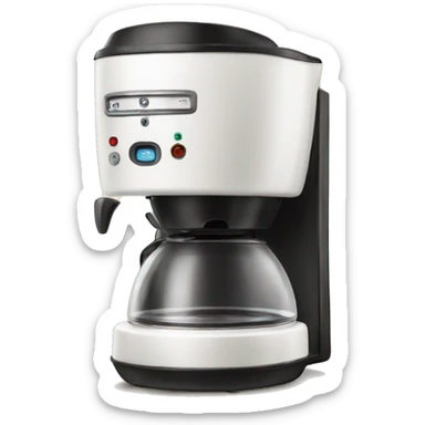 white-retro-coffee-maker sticker