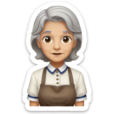 Old waitress In a cemetery  sticker