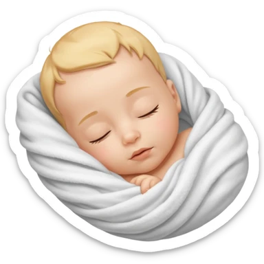 Baby sleeping in a blanket sticker