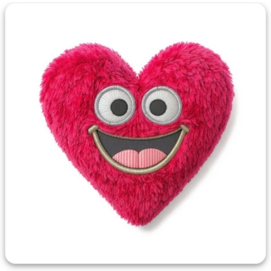 emo heart with a stitched patch sticker