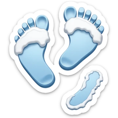 Snow Foorprints sticker