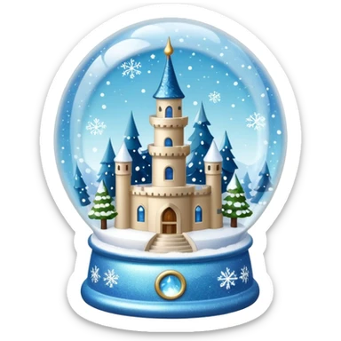 snow-globe, tower inside sticker