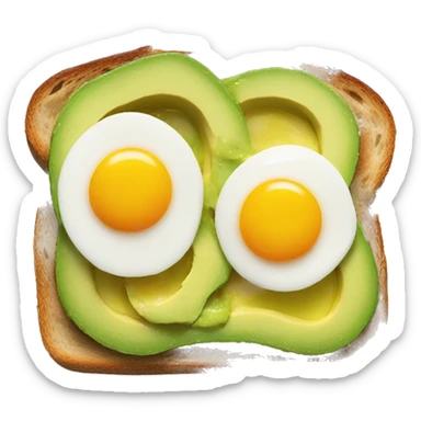 avocado toast with eggs sticker