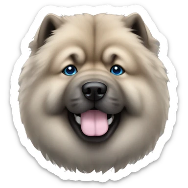  chow chow with blue gray eyes sticker