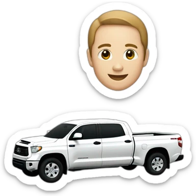 white toyota tundra sticker