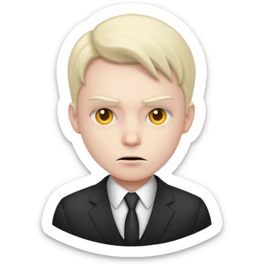 Job application with evil face sticker