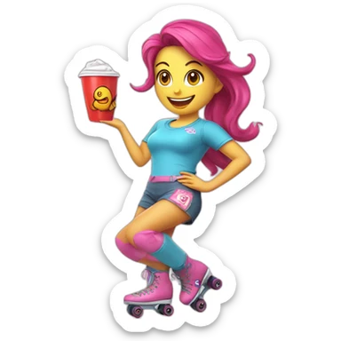 Roller girl cup 1st sticker