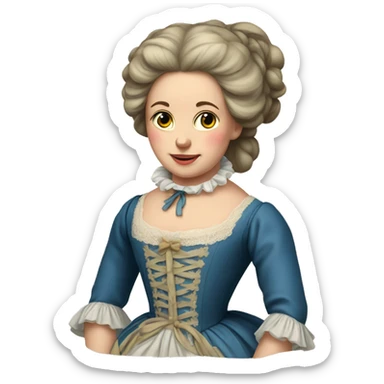 18th century Swiss young lady in dress sticker