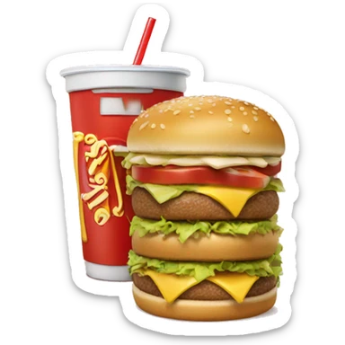Big Mac with drink sticker