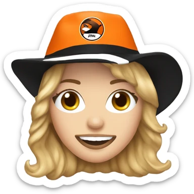 Kylie minogue with a Dundee United football hat on sticker