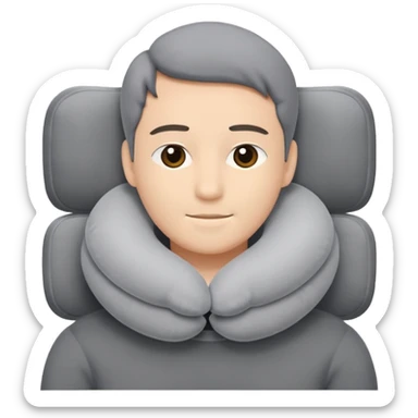 A plush travel pillow with gentle cushioning that wraps comfortably around the neck. sticker