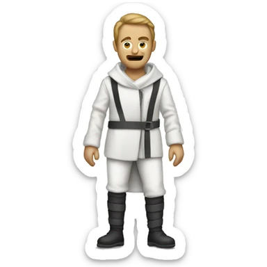 a person who is in a straight jacket sticker