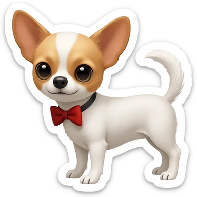 Chihuahua blanc papillion sticker