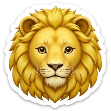 Fais une pièce d'or détailée avec l'inscription F, Fcoins. et un lion dessiné vue de côté en 2D sticker