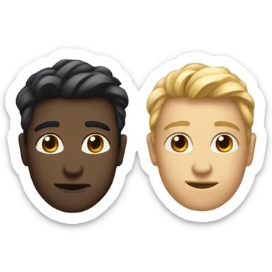 Two best friends one shorter than other, taller one in light aesthetics whereas shorter one in dark aesthetics  sticker