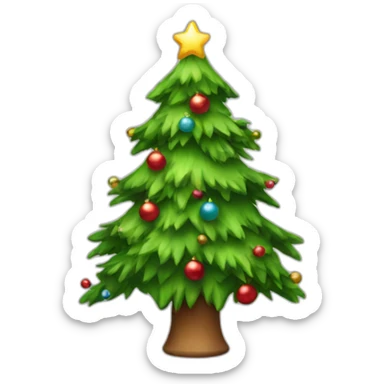 merry christmas tree sticker