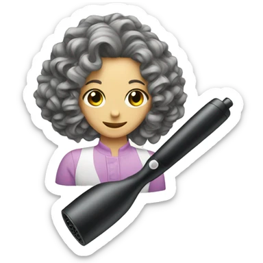 hair curler sticker