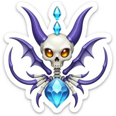 Skeletal Splashy Glacial Spectrobes-Lunala-Pokémon sticker