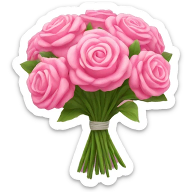 pink bouquet sticker