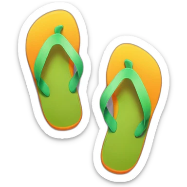 angry flip flop sticker
