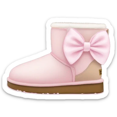 Ugg boots with light pink bow sticker