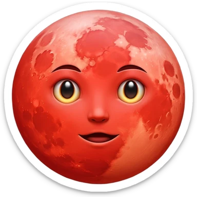 red moon sticker