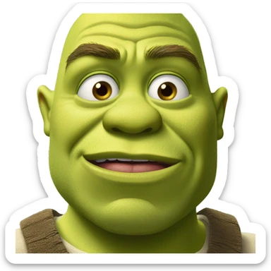shrek pursed lips meme sticker