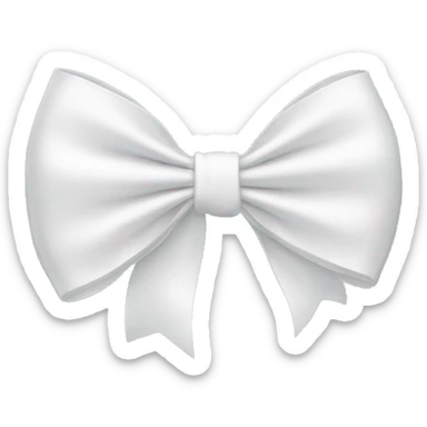 white bow  sticker