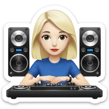 Amelie Lens with DJ table sticker