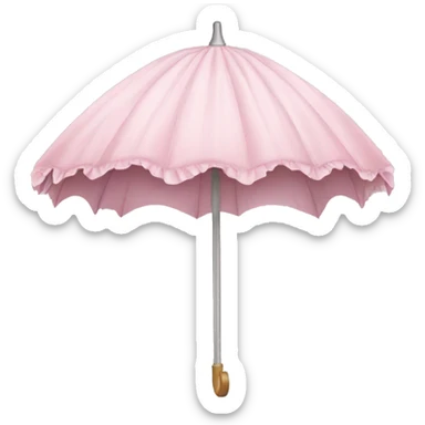 pale pink frilly parasol   sticker