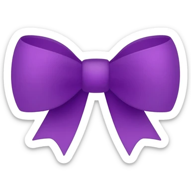 Purple bow sticker