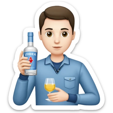 Alcoholic with vodka  sticker
