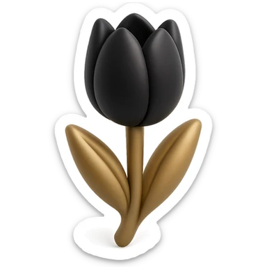 tulip in balloon style with vibrant colors sticker