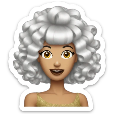 drag_queen_with_nails_and_big_wig sticker
